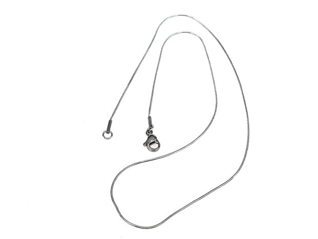 Edelstahl Runde Schlangenkette, 80 cm