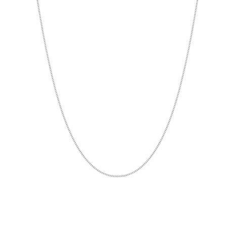 Venezianische Gliederkette aus Edelstahl, silberfarben, L&auml;nge 70 cm