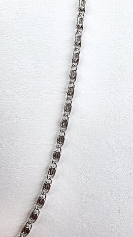 Edelstahl-Griechische Halskette, L 50 cm