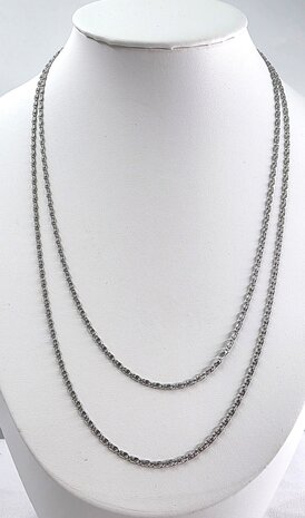 Edelstahl-Griechische Halskette, L 50 cm