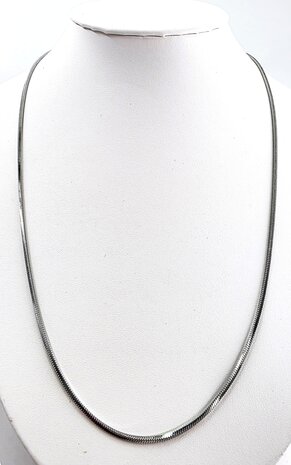 Edelstahl quadratischer Schlangenkette, 50 cm.