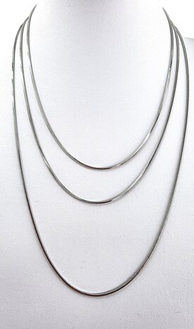 Edelstahl quadratischer Schlangenkette, 60 cm.