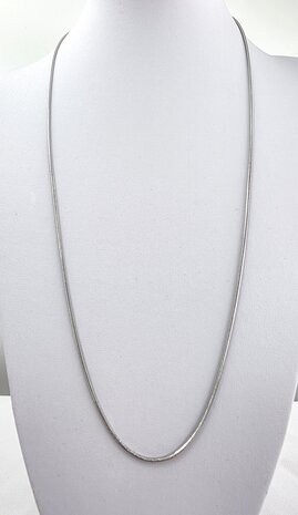 Halsketting, RVS, Ronde, Slangenketting L 70 cm