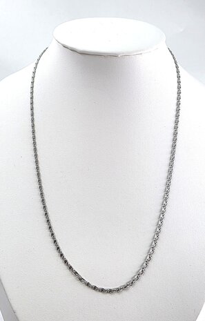 Edelstahl-Griechische Halskette, L 45 cm