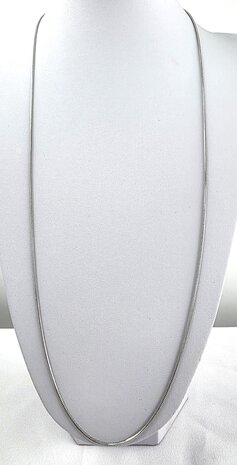 Edelstahl Runde Schlangenkette, 80 cm
