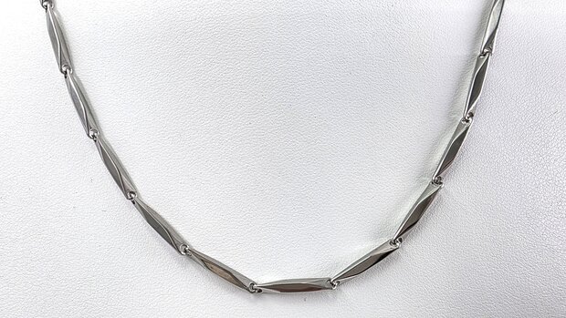 Edelstahl Poliert schakel kette, 45 cm.