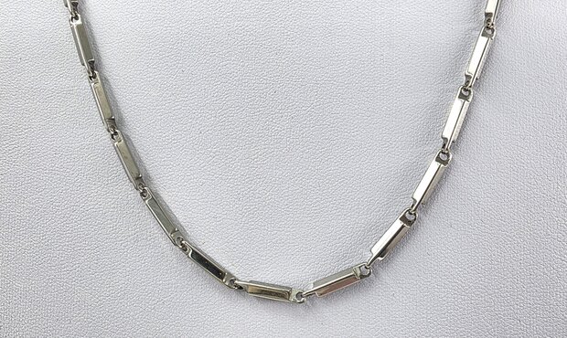 Edelstahl Poliert schakel kette, 60 cm.