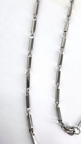 Edelstahl Poliert schakel kette, 60 cm.