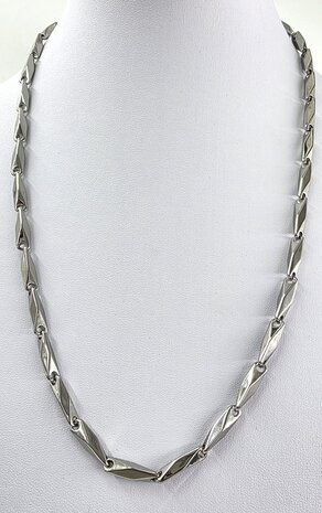 Edelstahl Poliert schakel kette, 60 cm.