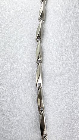 Edelstahl Poliert schakel kette, 60 cm.