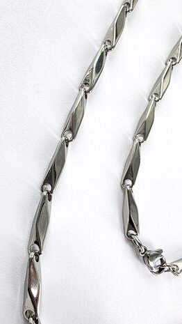 Edelstahl Poliert schakel kette, 60 cm.