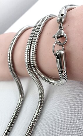 Schlangenkette D4.2mm, Edelstahl, L60