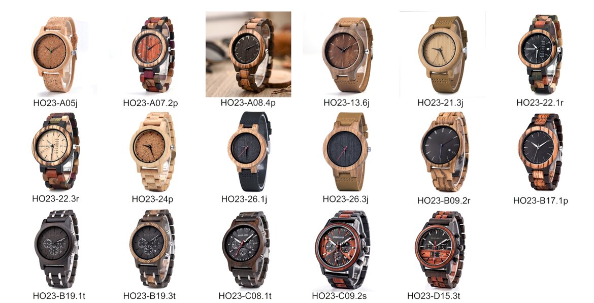 Houten-Horloges-enkele-met-wat-RVS