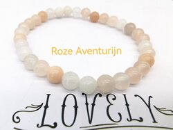 Roze Aventurijn – 6mm Kralen Armband