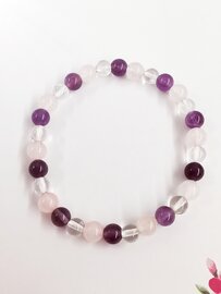 Armband Edelsteen Gouden driehoek Ronde kralen 20 cm 