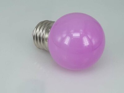 Ledlampen 1 W, E27 G45, paars/lila