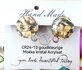 Clips, met Parelmoer Mokka Crystal Acrylaat en midden een ring in kleur goud. _